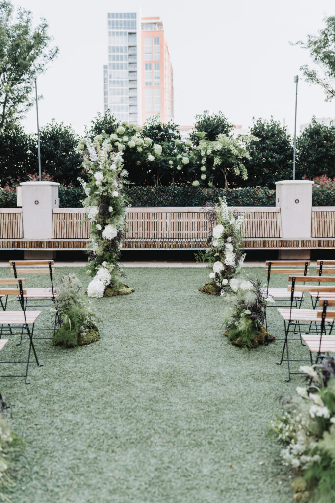 Ceremony area of epicurean hotel wedding