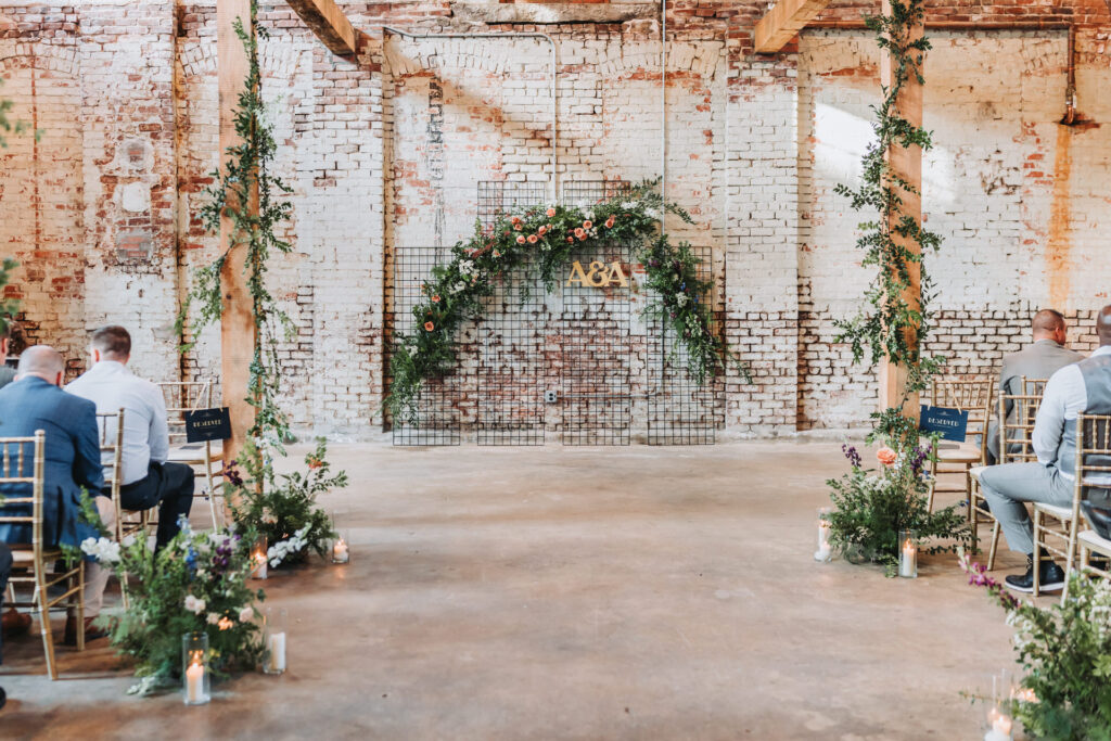 Ceremony space at the guardian works atlanta on echo street.