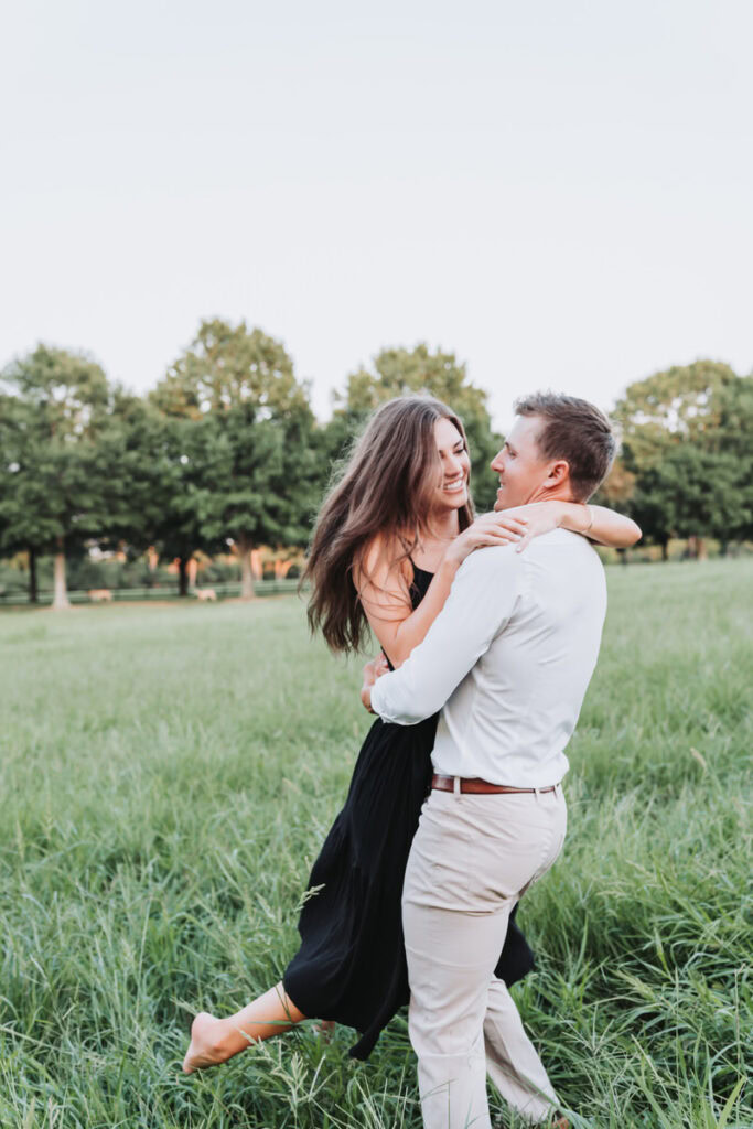 Natural light engagement photos