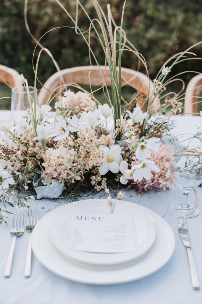 wedding table floral decorations