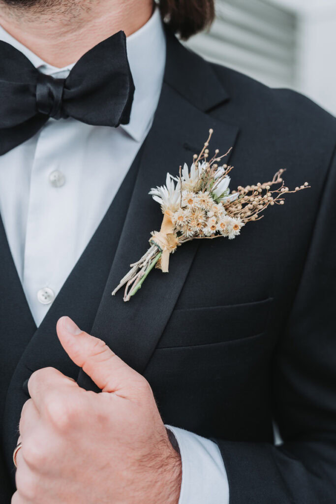 Charleston beach wedding boutonniere